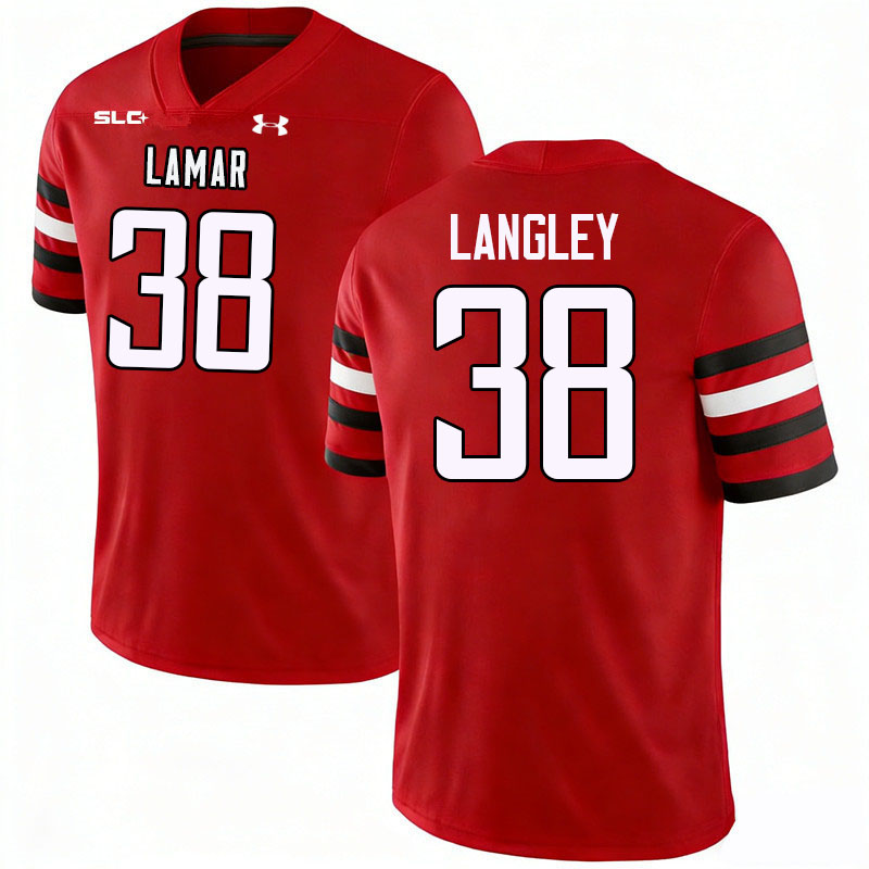 Lamar Cardinals #38 Brendan Langley College Football Jerseys,Uniforms-Red